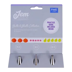 New PME Spuitmondjes Bolletjes & Schelpen Set/3