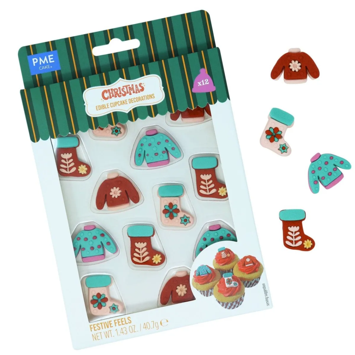 Sale PME Suikerdecoratie Festive Feels 12st.