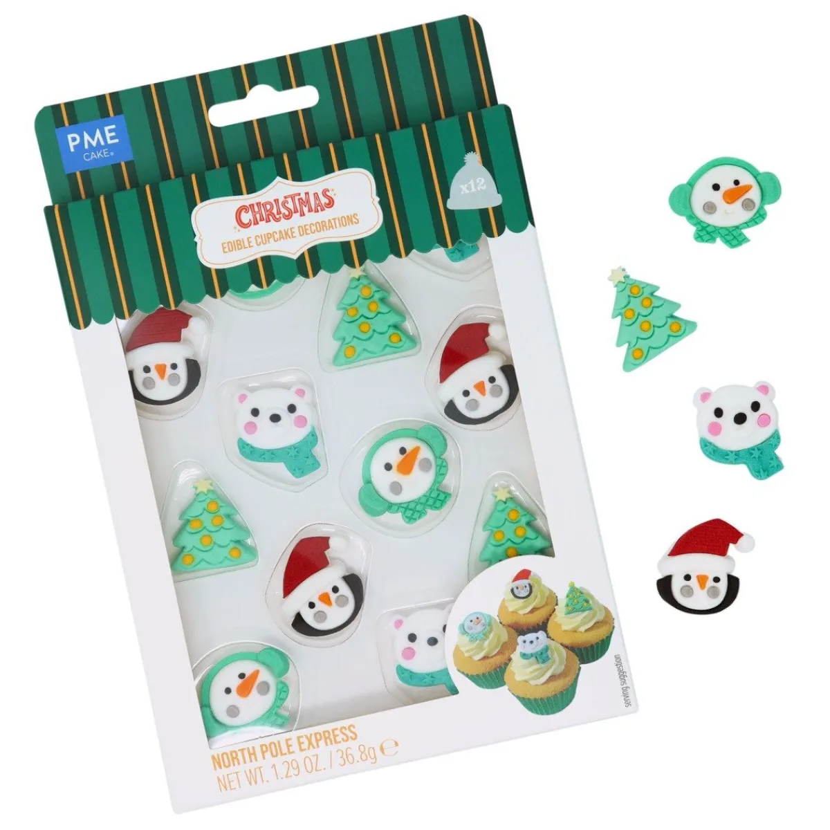 New PME Suikerdecoratie Noordpool Express 12st.
