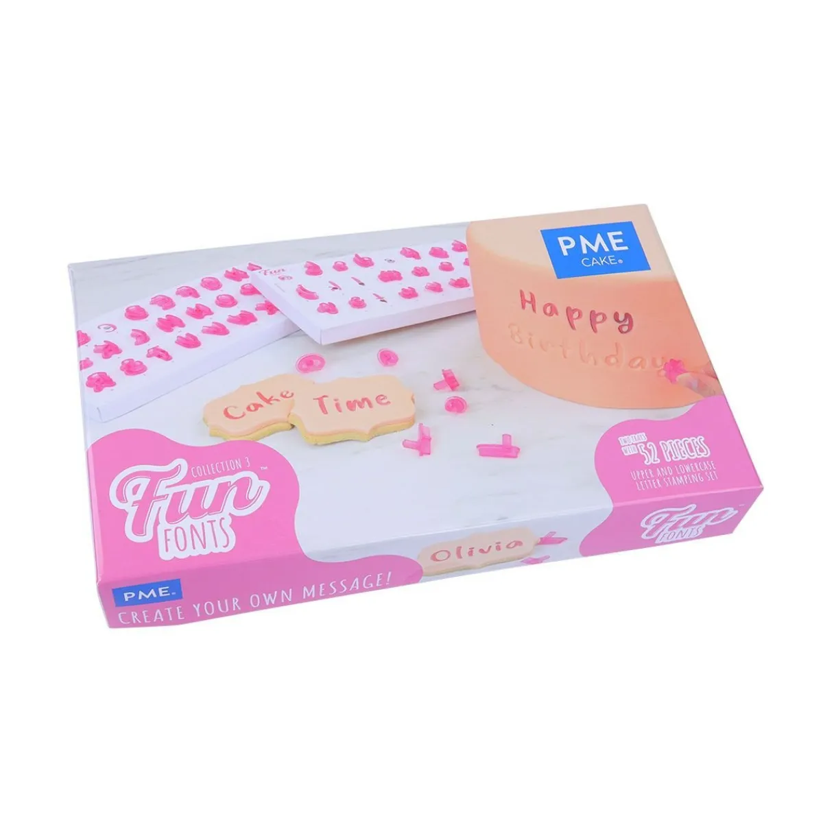 Outlet PME Tekst Stempelset Alfabet Fun Fonts - Collectie 3