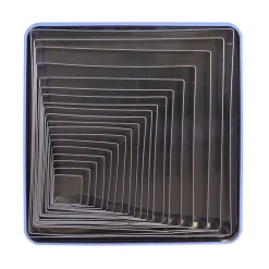 Sale PME Uitstekers Vierkant Glad RVS 19-delig