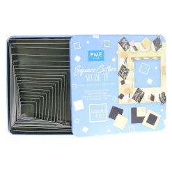 Sale PME Uitstekers Vierkant Glad RVS 19-delig