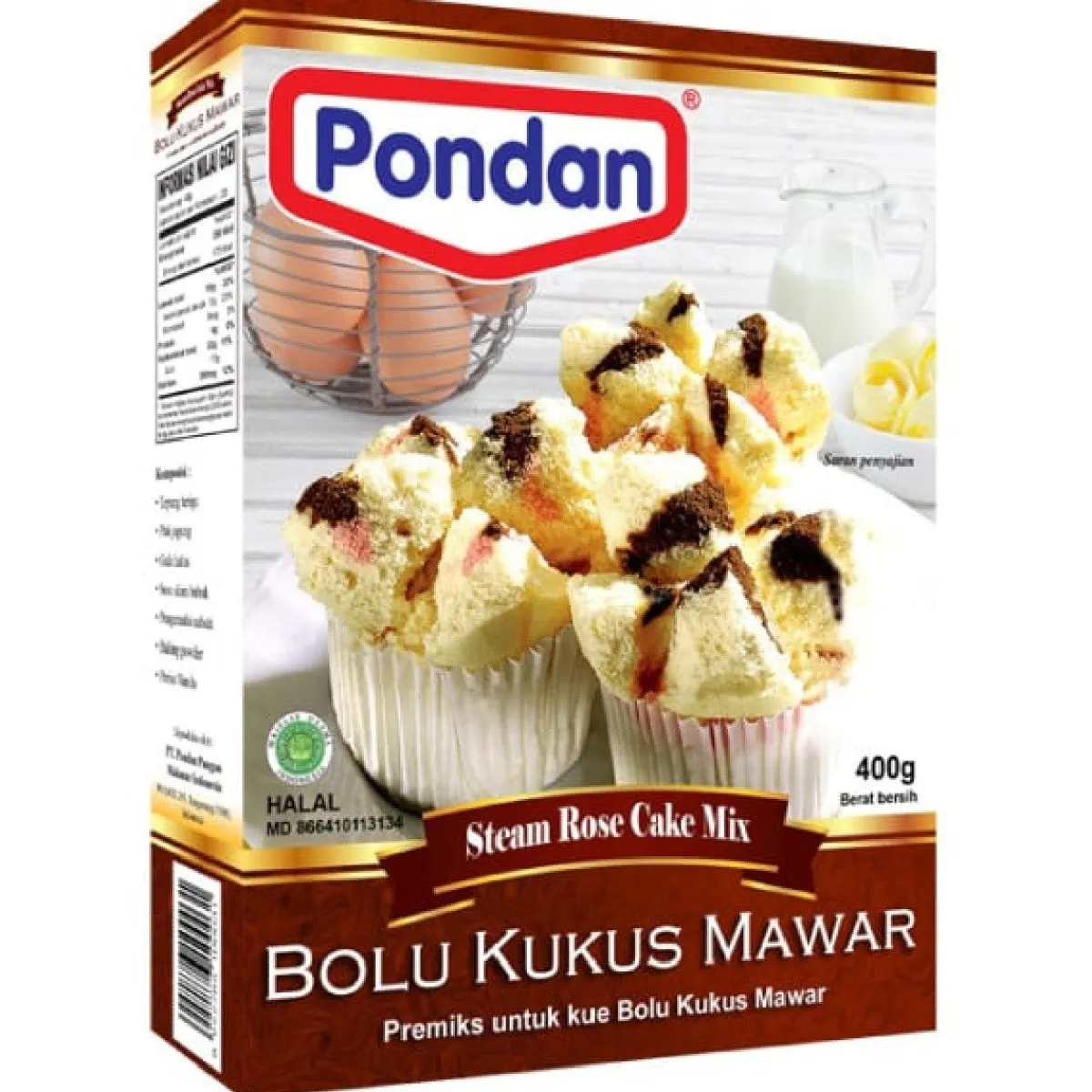 Online Pondan Cakemix Bolu Kukus Mawar (Gestoomde Cake) 400g