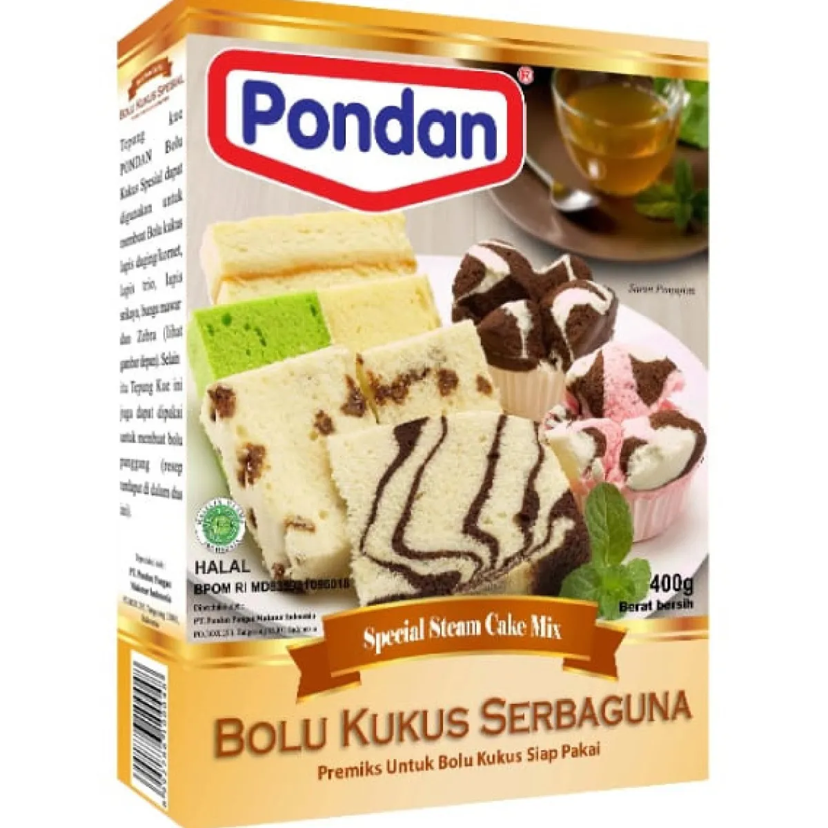 Best Pondan Cakemix Bolu Kukus Serbaguna (Gestoomde Cake) 400g
