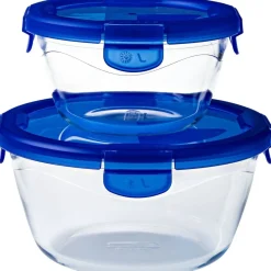 Best Pyrex Cook & Go Ovenschalen met Deksel Rond 0,7L/1,6L Set/2