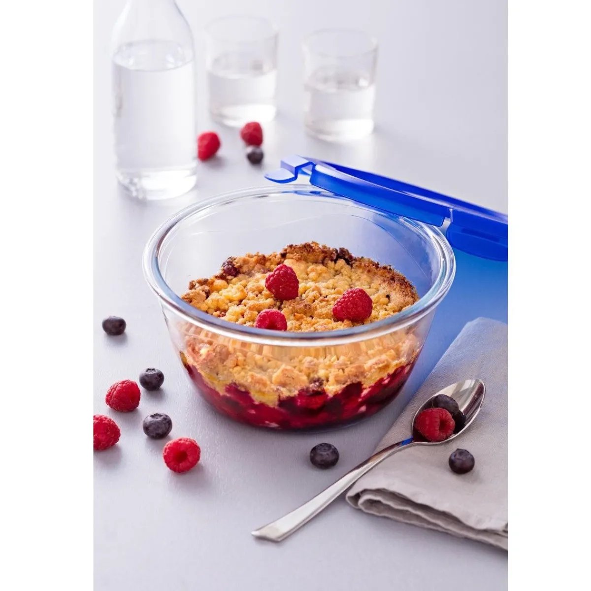 Best Pyrex Cook & Go Ovenschalen met Deksel Rond 0,7L/1,6L Set/2