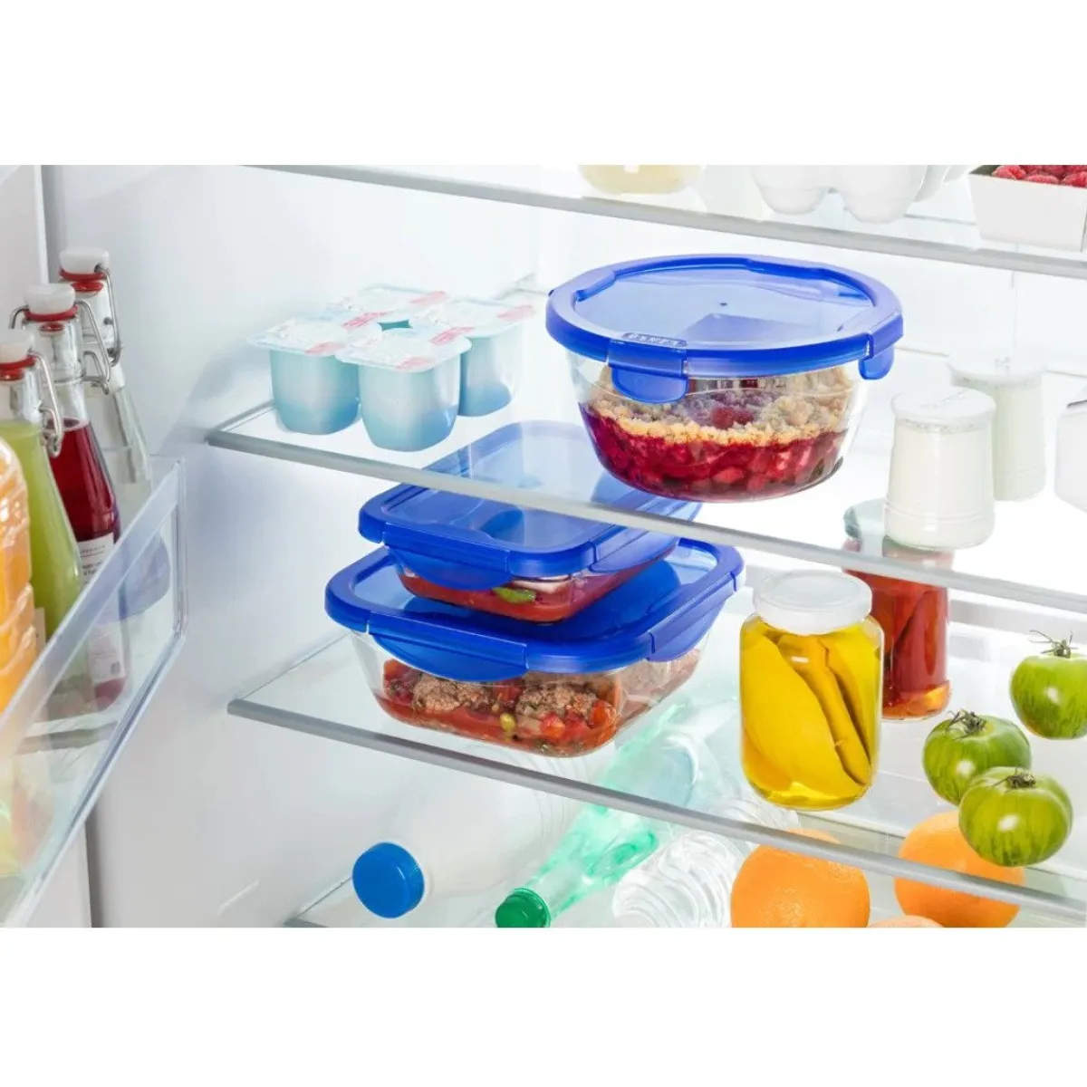 Best Pyrex Cook & Go Ovenschalen met Deksel Rond 0,7L/1,6L Set/2