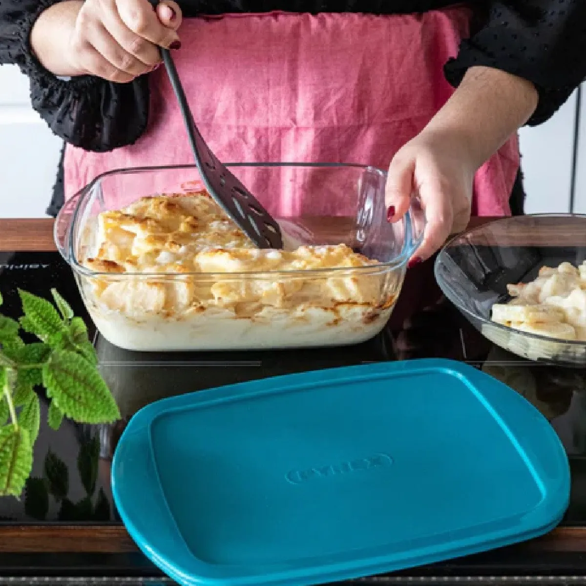 Clearance Pyrex Cook & Store Ovenschaal met Deksel 23x15x7cm