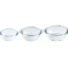 Pyrex 4-in-1 Ovenschalen met Deksel (1L/1,6L/2,3L) Set/3