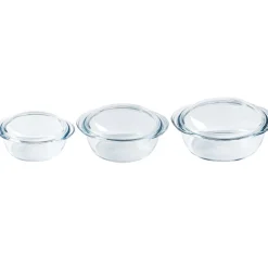 Pyrex 4-in-1 Ovenschalen met Deksel (1L/1,6L/2,3L) Set/3