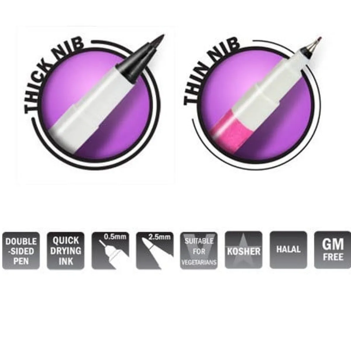 Best Rainbow Dust RD Stift eetbare inkt dubbelzijdig Dusky Roze