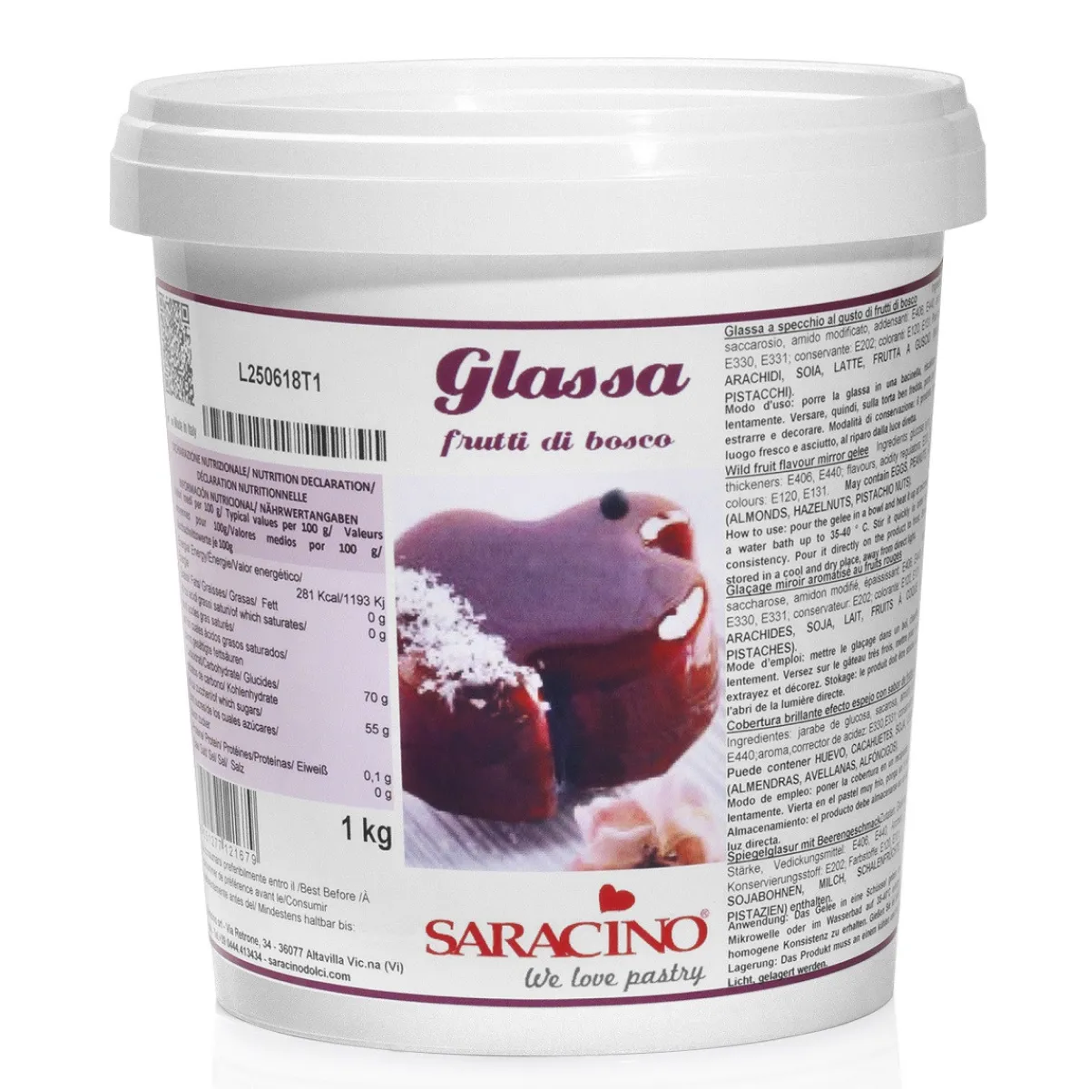 Discount Saracino Mirror Glaze Bosvruchten 1kg