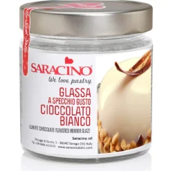 Outlet Saracino Mirror Glaze Witte Chocolade 350g