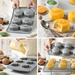 Best Decora Siliconen Bakvorm Halloween Pompoenen 30x17x3(h) cm