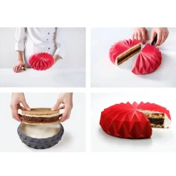 Hot Dinara Kasko Siliconen Vorm Origami Ø18x5,5cm