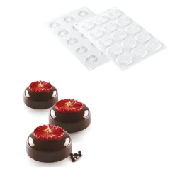 Outlet Silikomart Siliconen Bakvorm Plissé (15x) Ø4,5x0,6cm