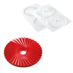 Clearance Silikomart Siliconen Bakvorm Plissé (2x) Ø14x1cm