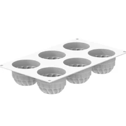 Clearance Silikomart Siliconen Bakvorm Pleincoeur Rond (6) Ø7x4,8cm