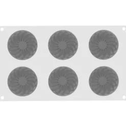 Clearance Silikomart Siliconen Bakvorm Pleincoeur Rond (6) Ø7x4,8cm