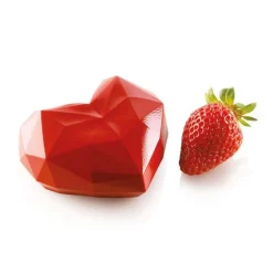 Clearance Silikomart Siliconen Bakvorm Hart Origami (6x) 7,4x8,4x3,5cm