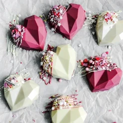 Clearance Silikomart Siliconen Bakvorm Hart Origami (6x) 7,4x8,4x3,5cm