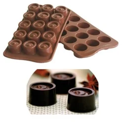 Discount Silikomart Siliconen Bonbonvorm Rond Vertigo (15x) Ø28 mm