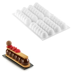Hot Silikomart Siliconen Vorm Truffel Eclair (8x) 130x31x28(h)mm