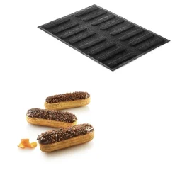 Clearance Silikomart Siliconen Vorm Airplus Eclair - 30x40cm Set/2