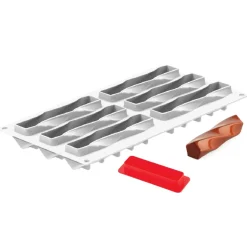 Online Silikomart Siliconen Vorm Twist (6) 13,5x3,3cm + Uitsteker