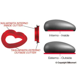Outlet Silikomart Siliconen Vorm Amore 14,2x13,7x5cm + cutter
