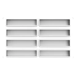 New Silikomart Siliconen Vorm Rechthoek (8) 12,8x3,3cm + cutter