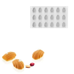 Sale Silikomart Siliconen Vorm Madeleine XS (18) 4,5x3,3x1,6cm