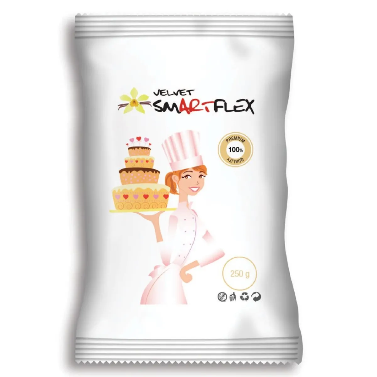 Best SmartFlex Fondant Wit Velvet Vanille 250g