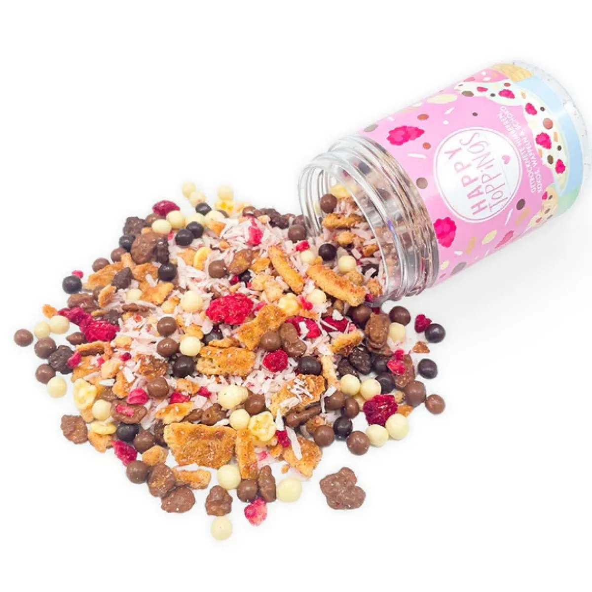 Clearance Happy Sprinkles Sprinkles Berrylicious Coco Twist Topping 40g**