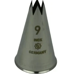 Overig Spuitmondje gekarteld 6 Tands RVS 9mm