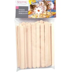 New Städter Lolly/IJsstokjes plat hout 100 stuks 11cm