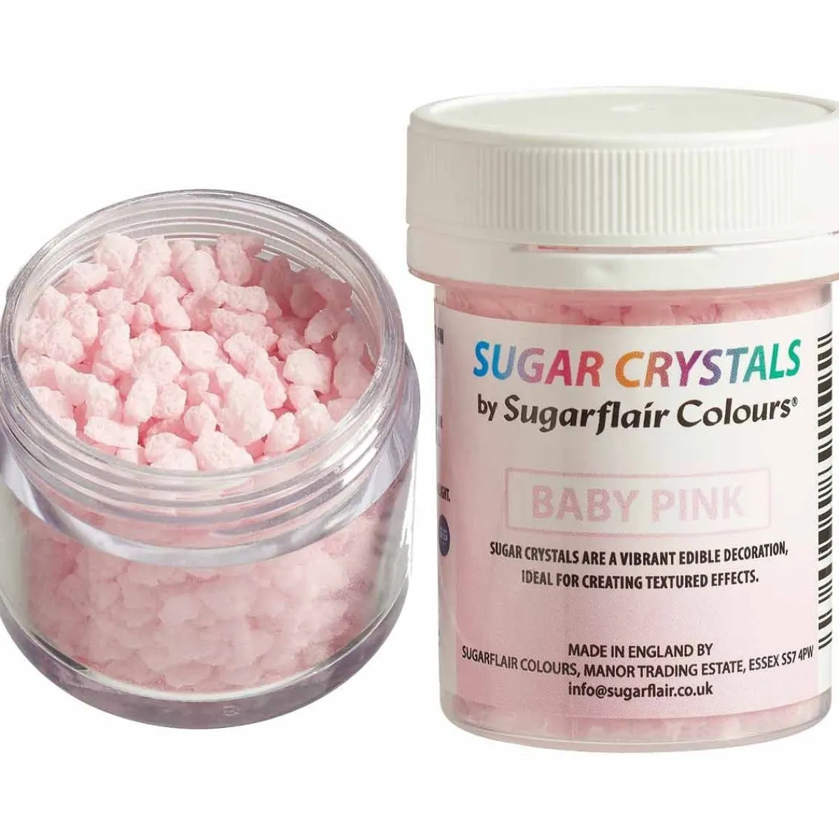 Hot Sugarflair Suikerkristallen Baby Roze 40g