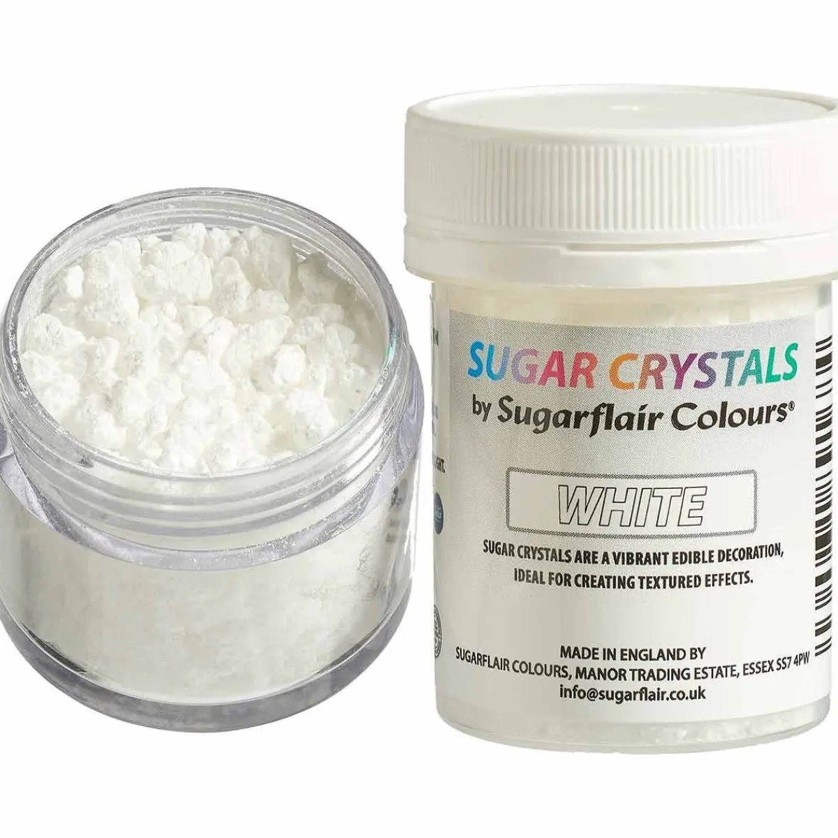 New Sugarflair Suikerkristallen Wit 40g