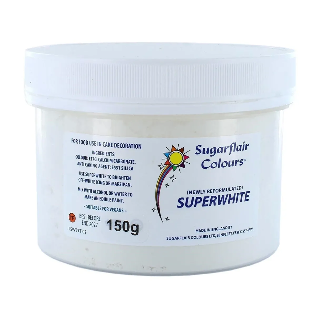 Discount Sugarflair Superwhite Icing Whitener 150g**