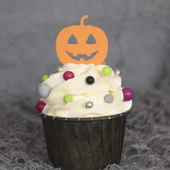 Clearance Sweet Stamp Cupcake Topper Pompoen 6st.