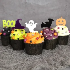 Clearance Sweet Stamp Cupcake Topper Pompoen 6st.