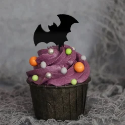 Hot Sweet Stamp Cupcake Topper Vleermuis 6st.