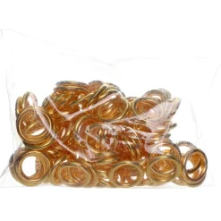 Discount Taartdecoratie Ringen Goud Plastic Ø2cm 100st