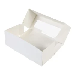 Outlet BrandNewCake Taartdoos met venster 26x12x7cm. Wit 50st