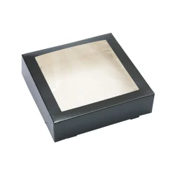 Best Overig Taartdoos met venster 19x19x5cm Zwart**