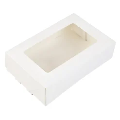 BrandNewCake Taartdoos met venster 19x12,5x5cm. Wit 3st