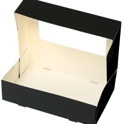 Sale BrandNewCake Taartdoos met venster 19x12,5x5cm. Zwart 3st