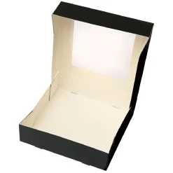Best BrandNewCake Taartdoos met venster 19x19x5cm. Zwart 3st