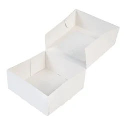 Best BrandNewCake Taartdoos met venster 21x21x9cm. Wit 50st