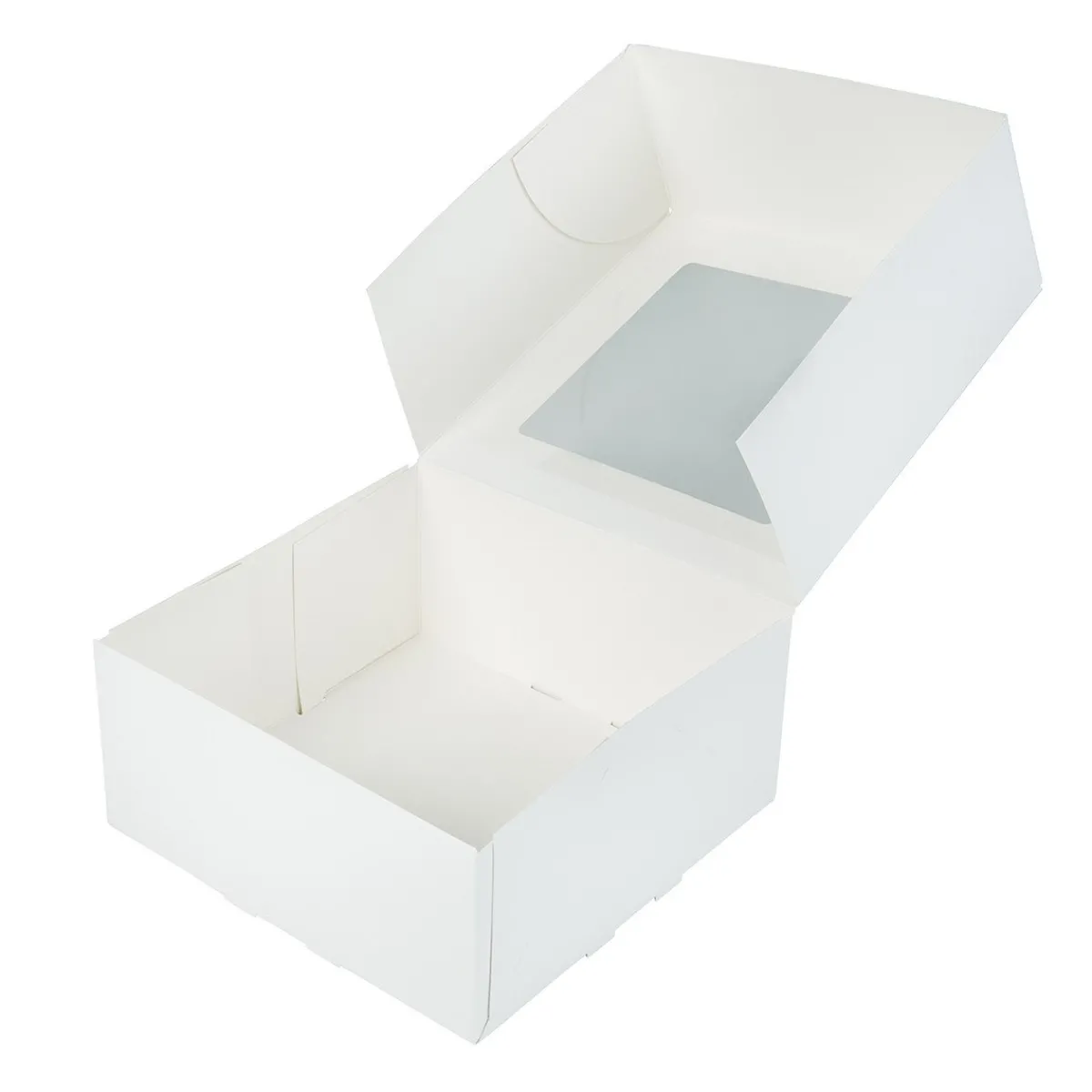 Outlet BrandNewCake Taartdoos met venster 19x19x9cm. Wit 3st